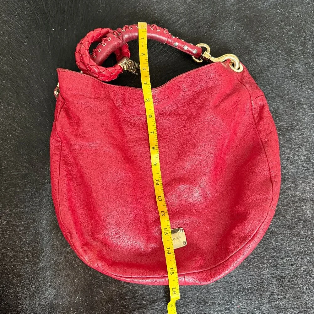 Hard to Find!! Jimmy Choo Red Leather Sky Hobo Bag